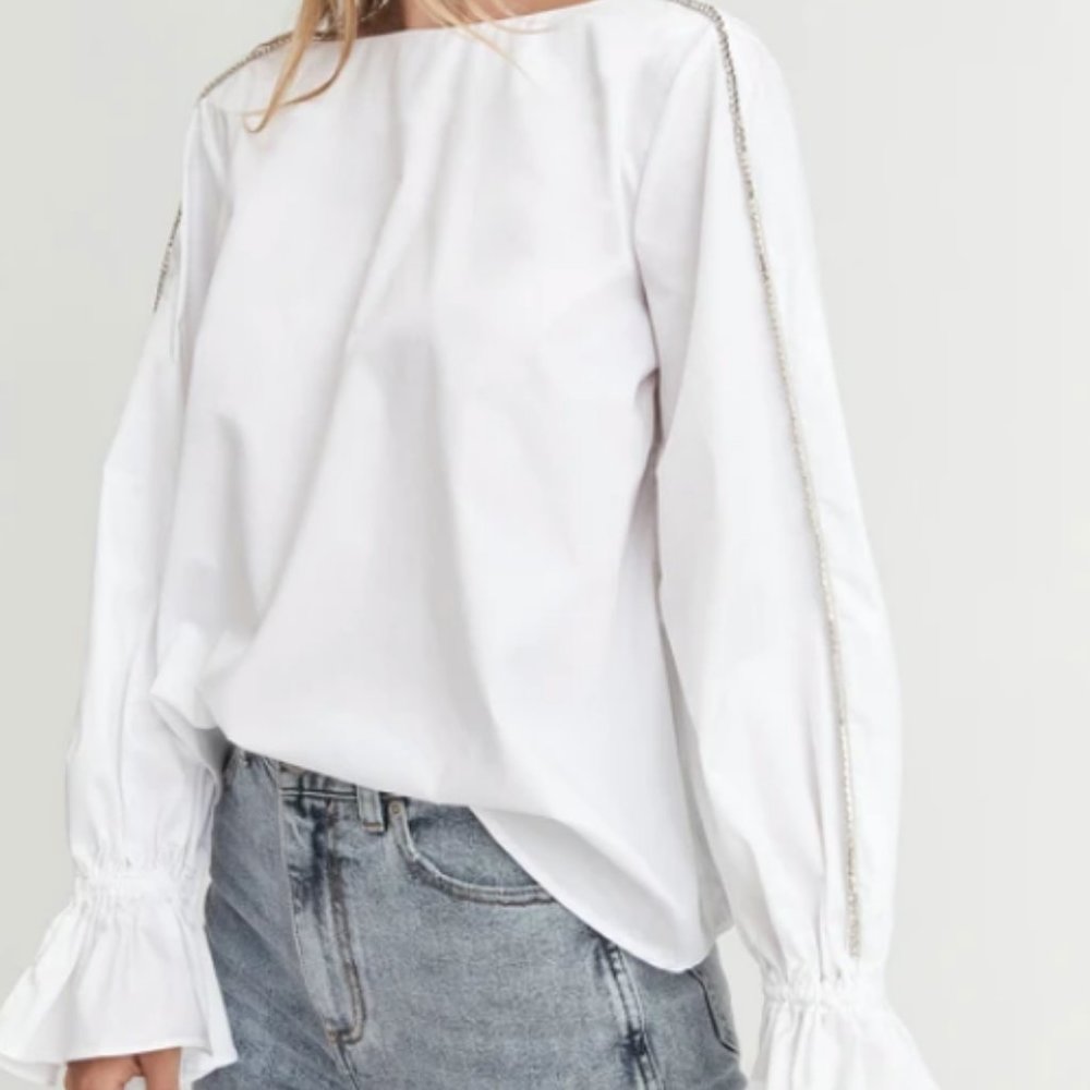 COPY - NWT Something Navy Fancy Anna Ruffle Cuff …